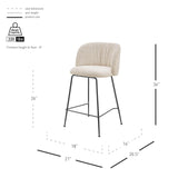 Millie  Fabric Counter Stool (Set of 2) - What A Room