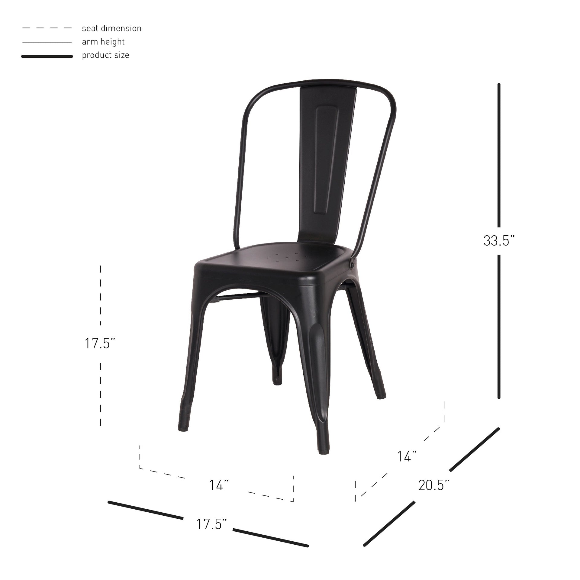 Metropolis Metal Dining Side Chair (Set of 4) - What A Room