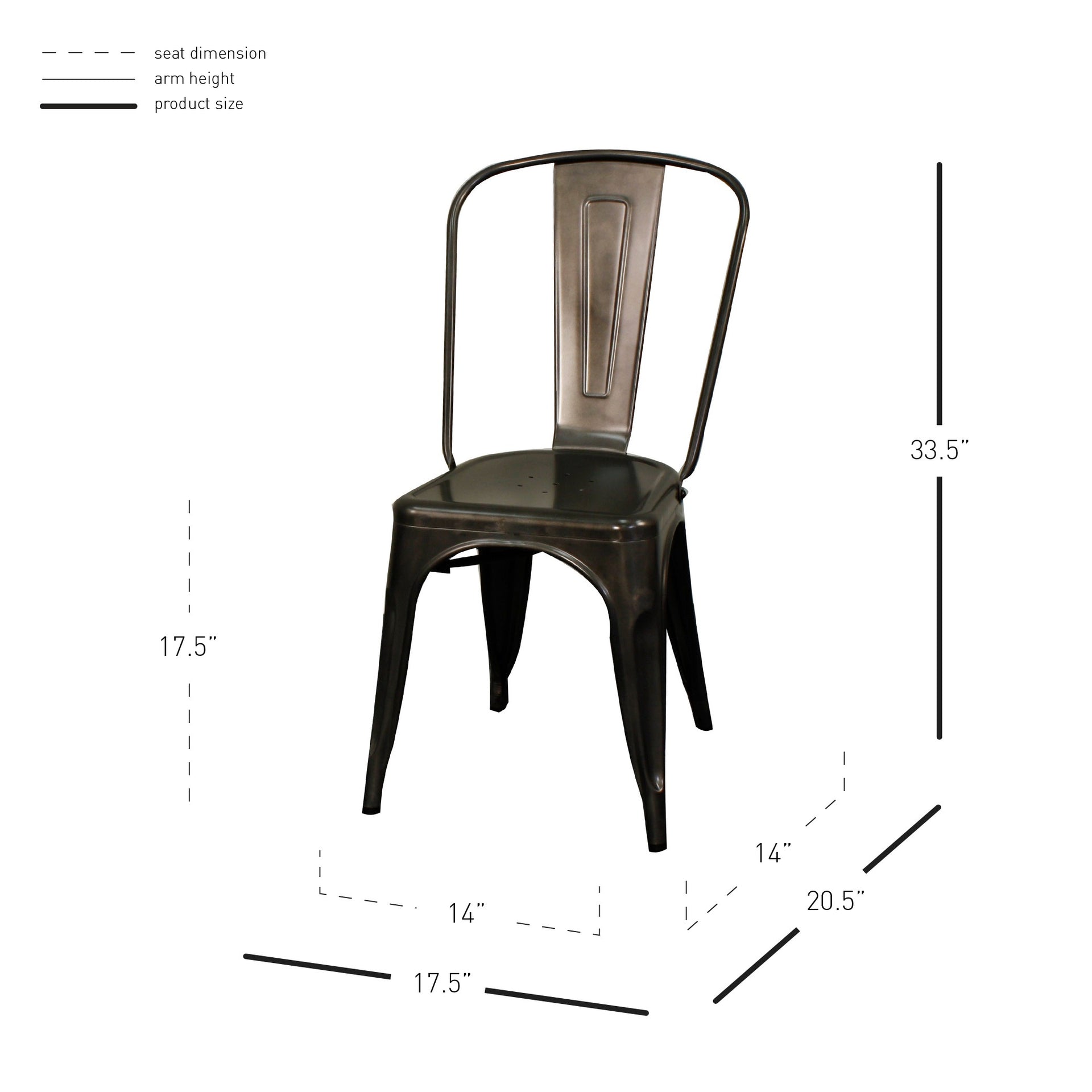 Metropolis Metal Dining Side Chair (Set of 4) - What A Room