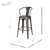 Metropolis  Metal Counter Stool (Set of 4) - What A Room