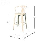 Metropolis  Metal Counter Stool (Set of 4) - What A Room