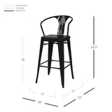Metropolis  Metal Bar Stool (Set of 4) - What A Room