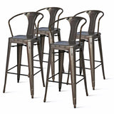 Metropolis  Metal Bar Stool (Set of 4) - What A Room