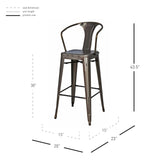 Metropolis  Metal Bar Stool (Set of 4) - What A Room