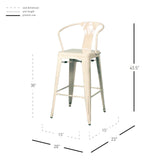 Metropolis  Metal Bar Stool (Set of 4) - What A Room
