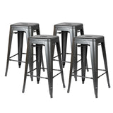 Metropolis Metal Backless Counter Stool (Set of 4) - What A Room