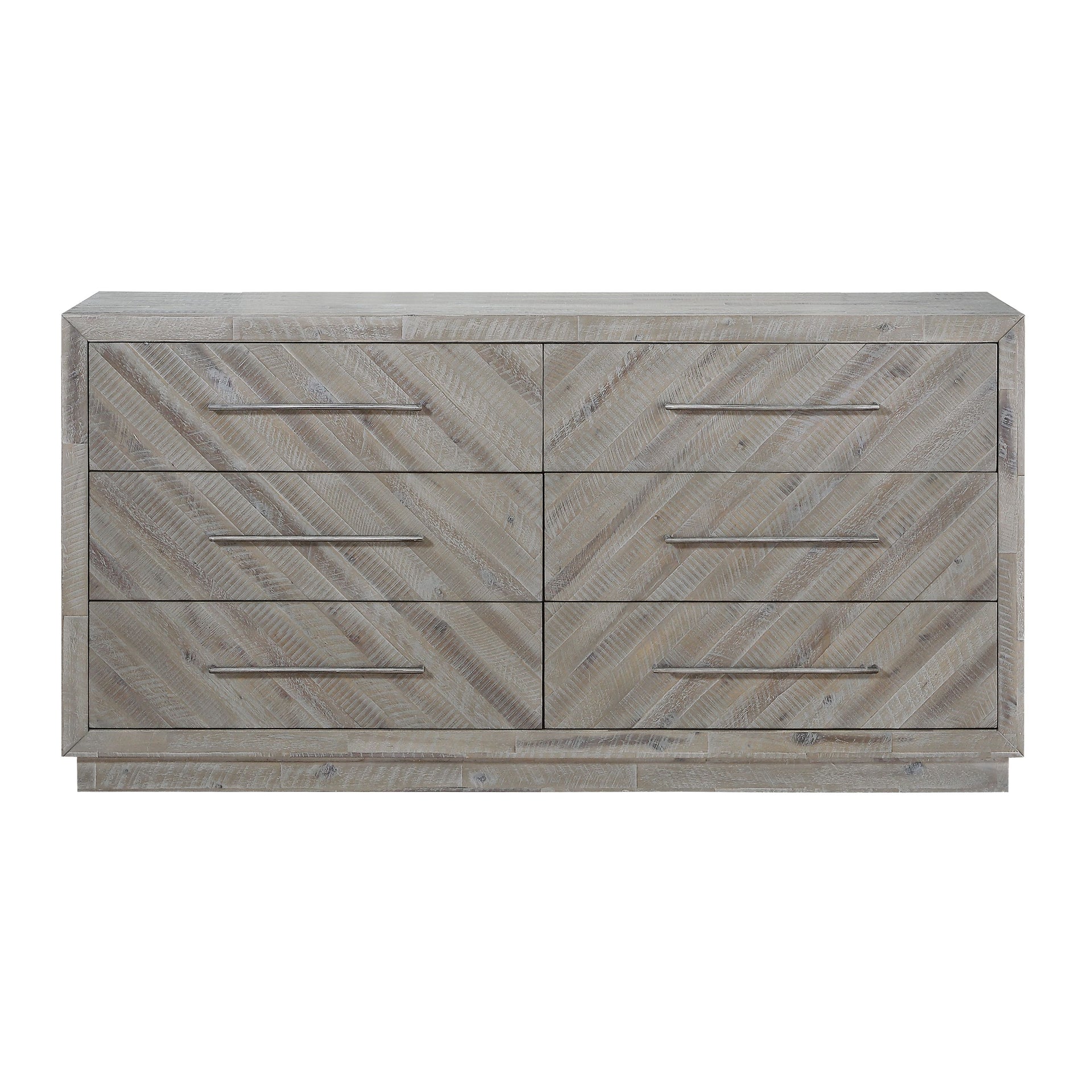 Alexandra Solid Wood Six Drawer Dresser in Rustic Latte - What A Room
