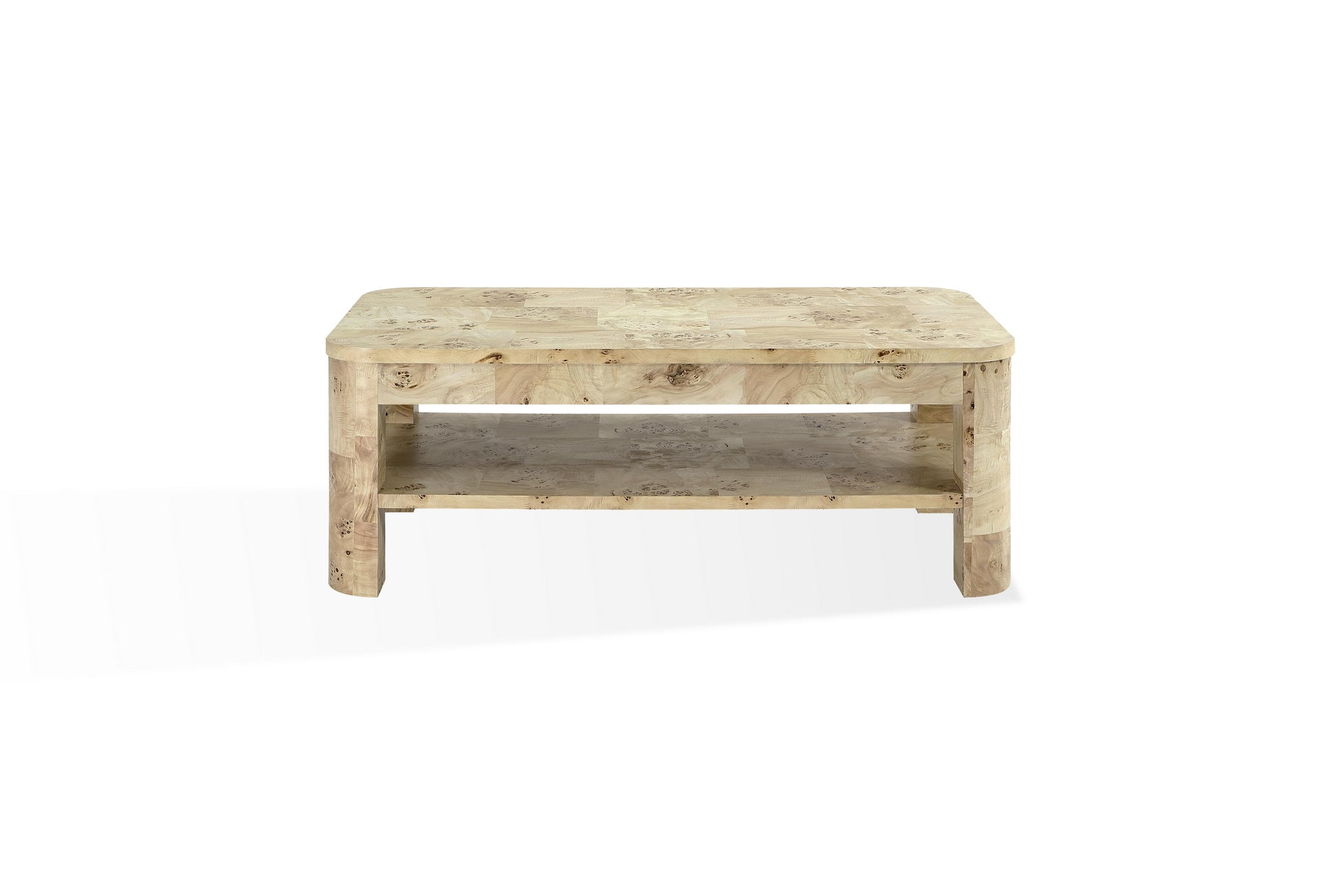Cosmo Mappa Burl Coffee Table in Amber Kiss - What A Room