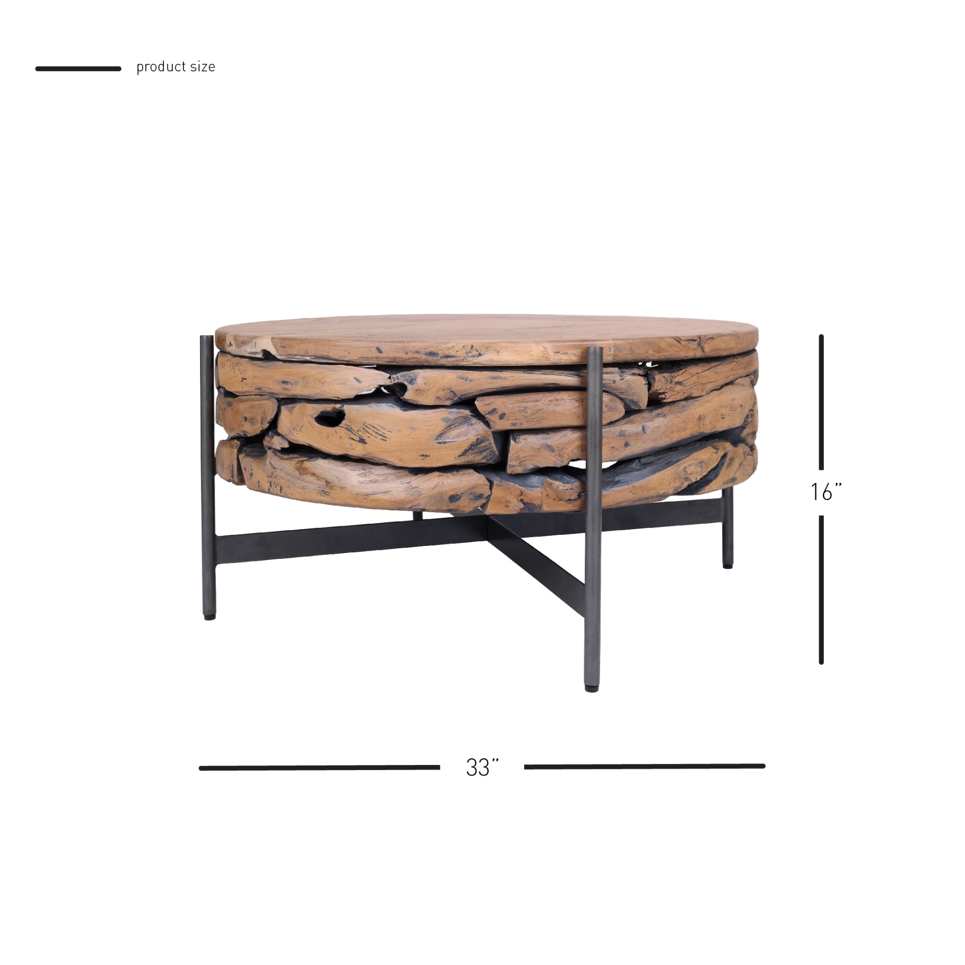 Bardo  Reclaimed Teak Coffee Table - What A Room