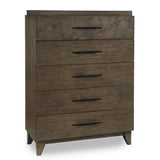 Broderick Five-Drawer Chest  in Wild Oats Brown - What A Room