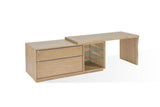One Live Edge Edge Executive Desk in White Oak and Glass - What A Room