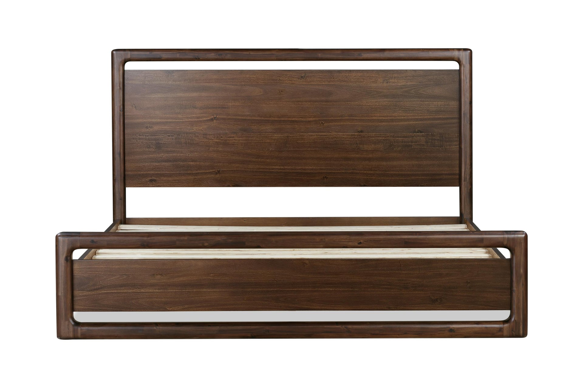 Sol Acacia Wood Platform Bed in Brown Spice - What A Room