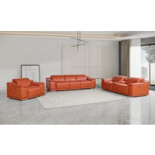 9762 DivanItalia Modular Power Reclining Sofa Top Grain Italian Leather Sets - What A Room