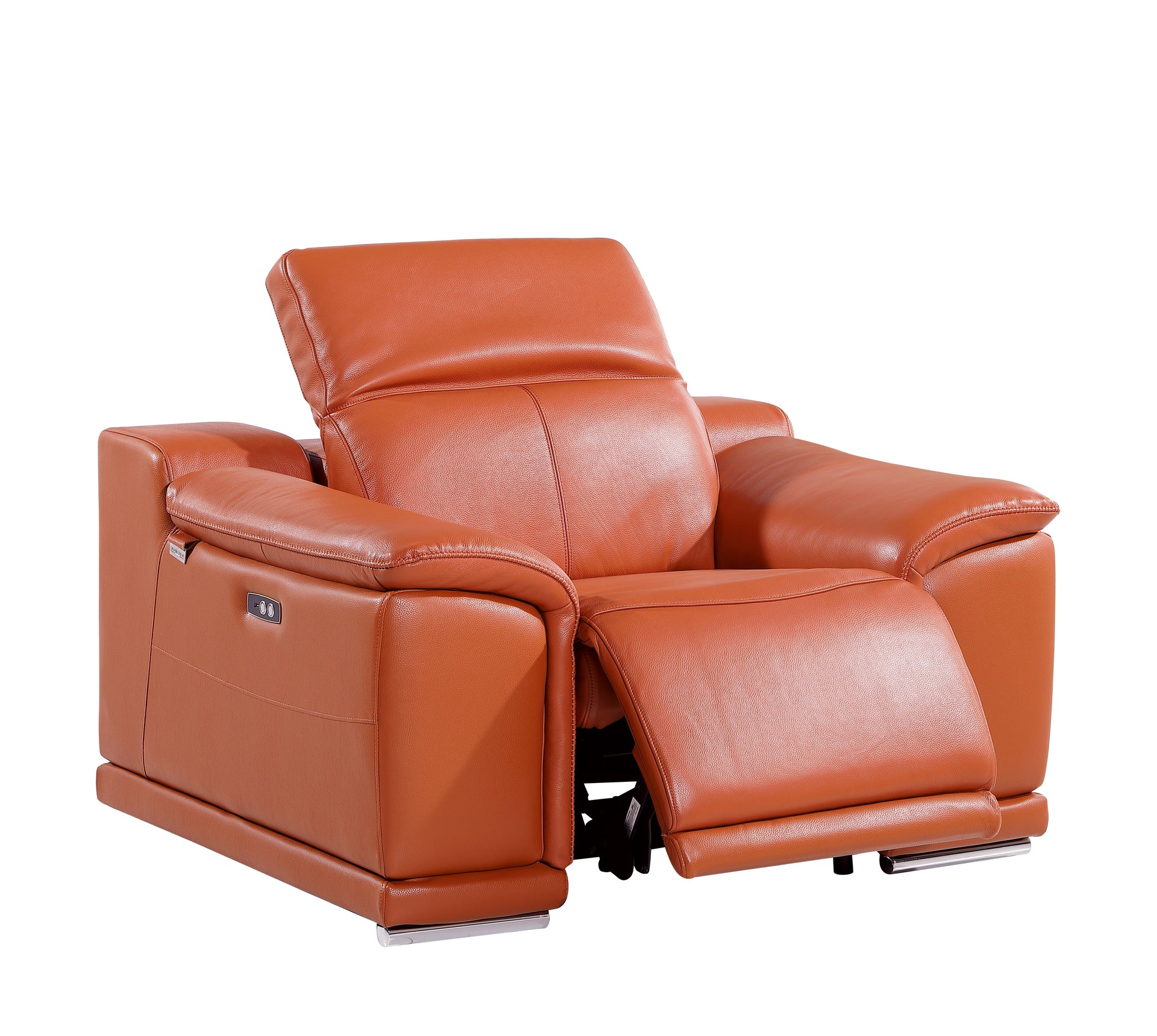 9762 DivanItalia Modular Power Reclining Sofa Top Grain Italian Leather Sets - What A Room