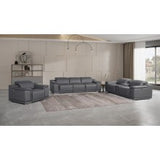 9762 DivanItalia Modular Power Reclining Sofa Top Grain Italian Leather Sets - What A Room