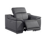 9762 DivanItalia Modular Power Reclining Sofa Top Grain Italian Leather Sets - What A Room