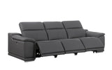 9762 DivanItalia Modular Power Reclining Sofa Top Grain Italian Leather Sets - What A Room
