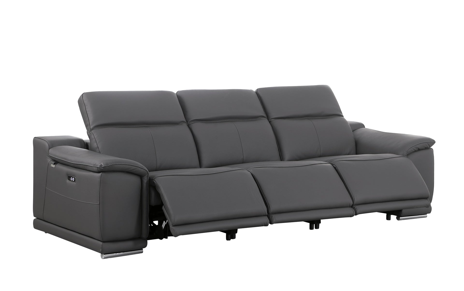 9762 DivanItalia Modular Power Reclining Sofa Top Grain Italian Leather Sets - What A Room