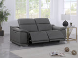9762 DivanItalia Modular Power Reclining Sofa Top Grain Italian Leather Sets - What A Room
