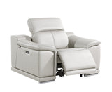 9762 DivanItalia Modular Power Reclining Sofa Top Grain Italian Leather Sets - What A Room