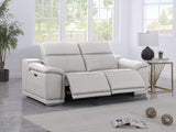 9762 DivanItalia Modular Power Reclining Sofa Top Grain Italian Leather Sets - What A Room