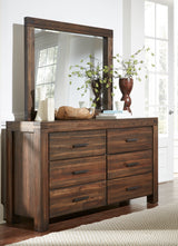 Meadow Six Drawer Solid Wood Dresser in Brick Brown - What A Room