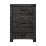 Meadow Five Drawer Solid Wood Chest in Graphite - What A Room