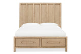Dorsey Wooden Two Drawer Storage Bed in Granola - What A Room