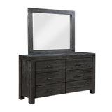 Meadow Six Drawer Solid Wood Dresser in Graphite - What A Room