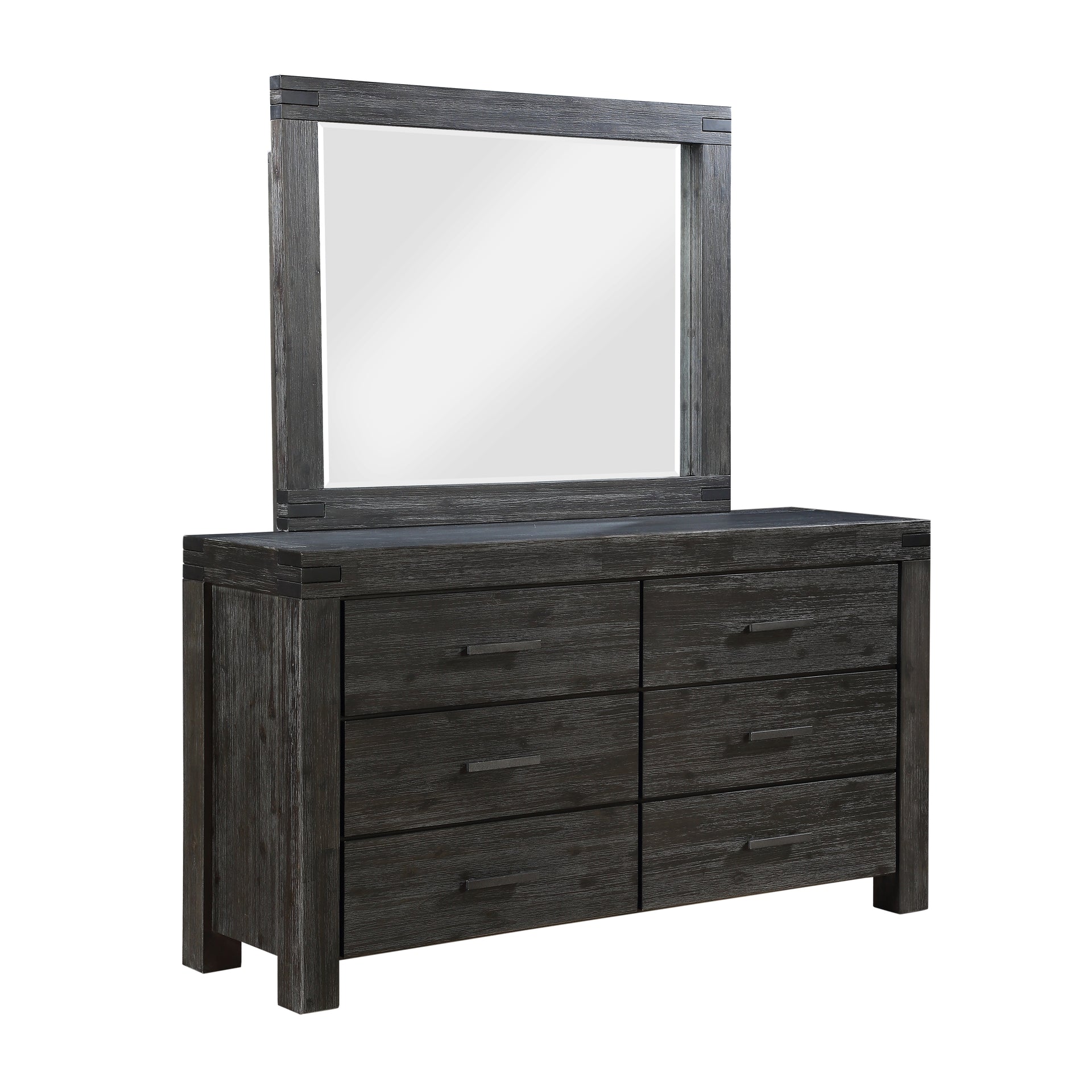 Meadow Six Drawer Solid Wood Dresser in Graphite - What A Room