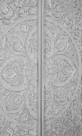 Boho Chic Wardrobe Chest in Washed White - What A Room