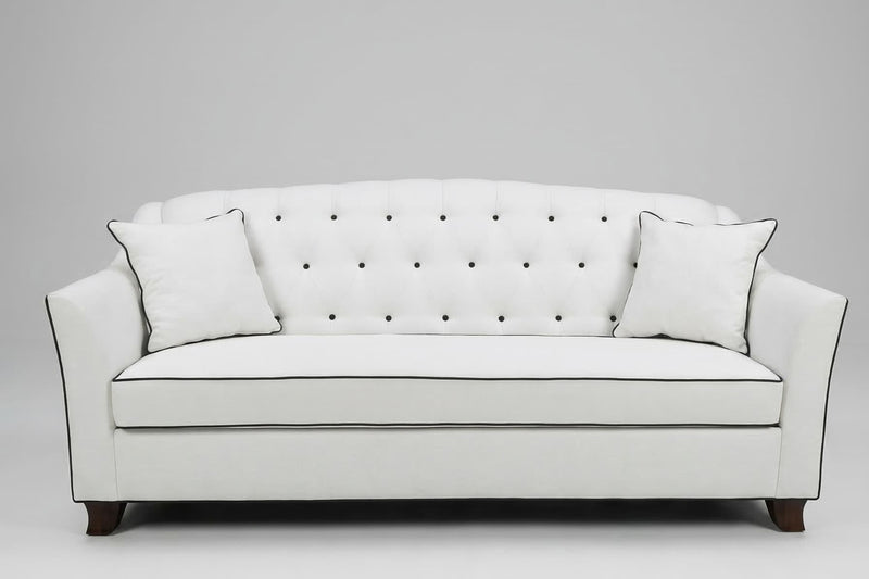 Clearance - Custom Tufted Sofa in Dynamite Salt- Ready to Ship
