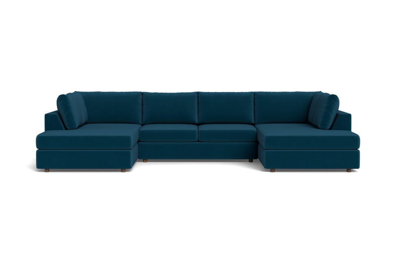 Daphne Deep Double Bumper Chaise Sectional