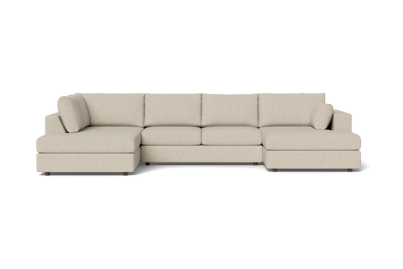 Daphne Deep U Sectional with Bumper & Chaise