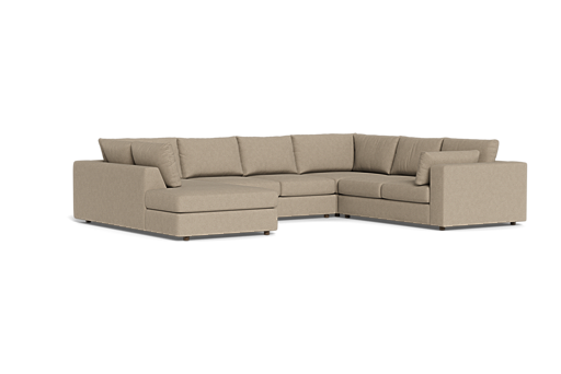 Daphne U Sectional with Bumper