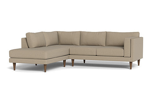 Davis Bumper Chaise Sectional in Bahama Natural