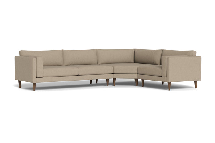 Davis Wedge Sectional Sofa in Dynamite Cream