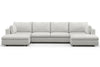 Daphne Double Chaise Sectional - Custom U Shaped Sectional - What A Room