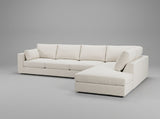 Daphne L Bumper sectional in Elliot Oyster