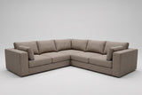 What a Room Clearance Extra Deep Daphne L Sectional in Performance Fabric Nile Shitake