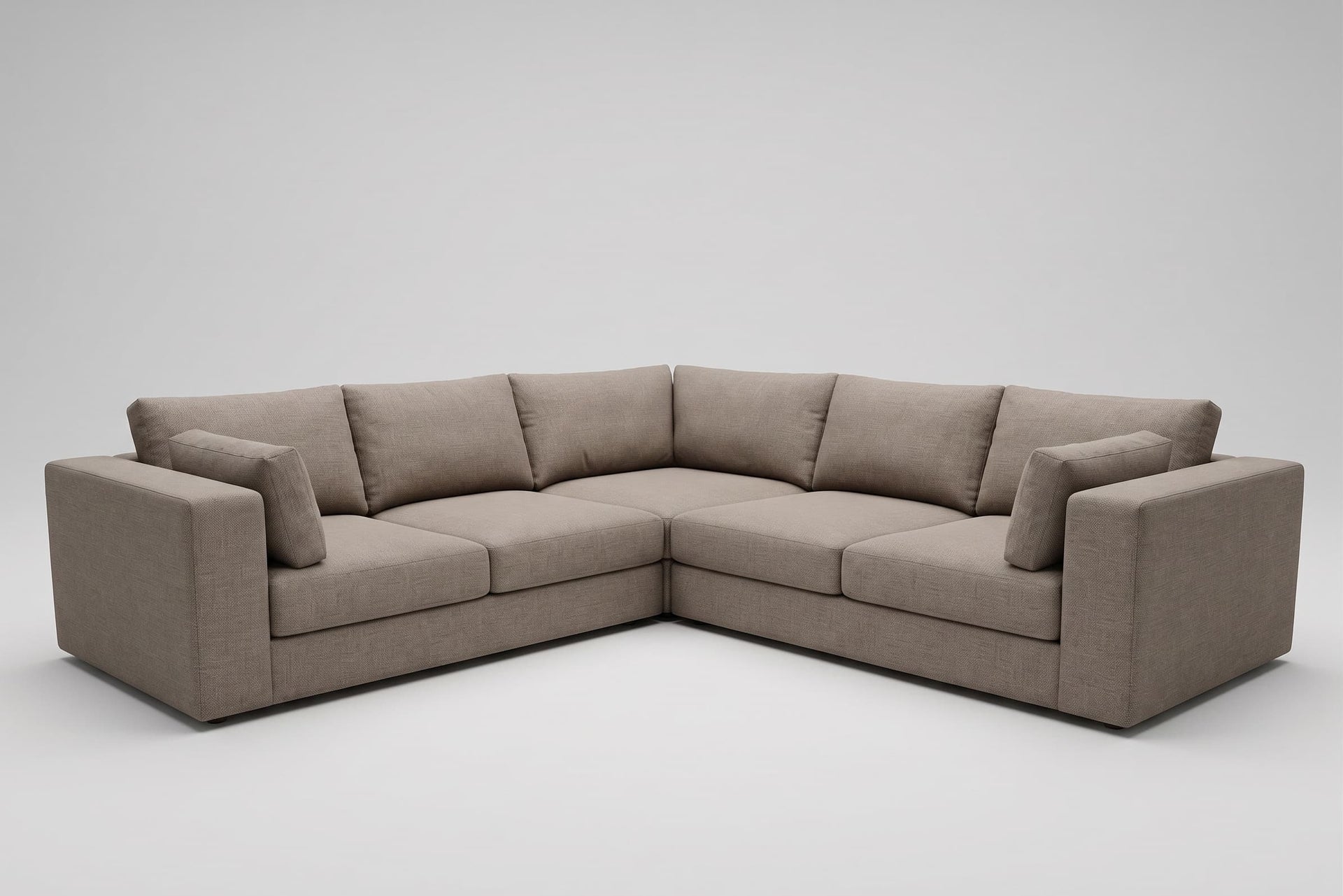 What a Room Clearance Extra Deep Daphne L Sectional in Performance Fabric Nile Shitake