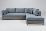 Clearance-Florida Bumper Sectional in Bella Steel from What a Room