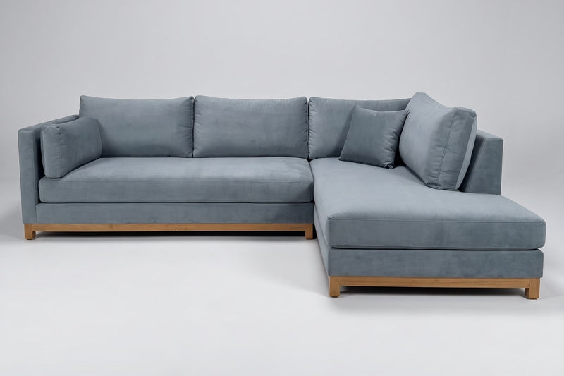 Clearance - Florida Bumper Sectional in Bella Steel - Ready to Ship