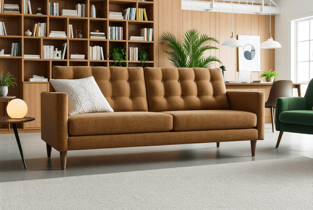 Jasper sofa in mid century living room