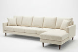 Clearance Jasper  L Sofa Chaise in Phat Cream at What a Room.