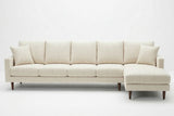 Clearance Jasper L Sectional Chaise in Phat Cream at What a Room
