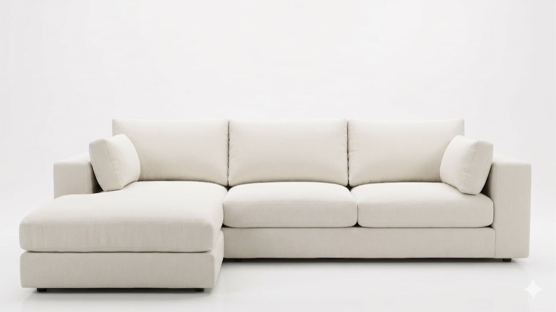 Clearance - Daphne Reversible Sofa Chaise in Contessa Vanilla- Ready to ship - What A Room