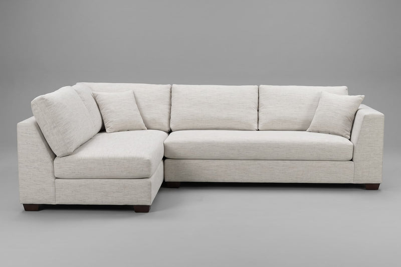 Clearance - Kent 1 Arm L Sectional in Hampstead Oyster- Ready to Ship