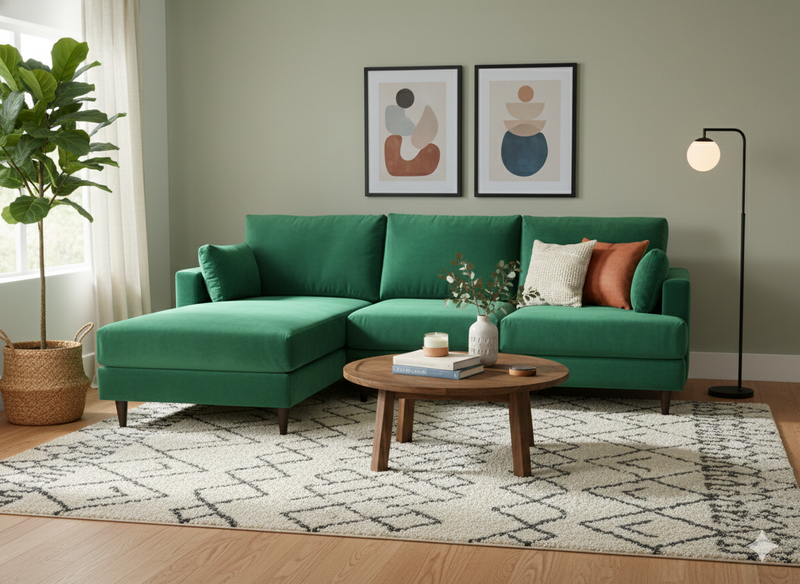 Clearance -Milton Sofa Chaise 96'' x 68''