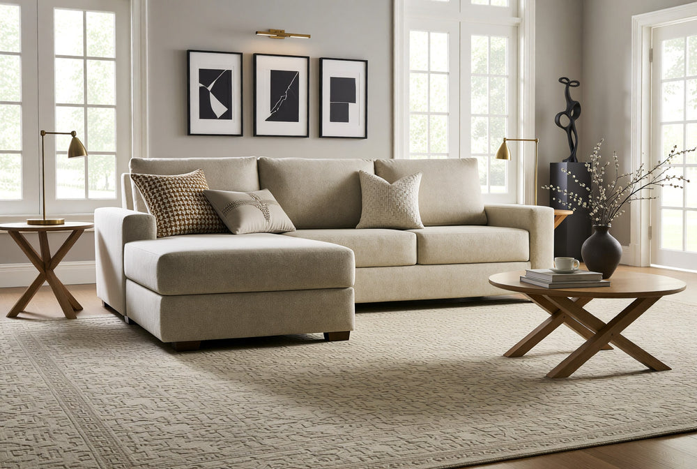 Olini sofa chaise in modern living room